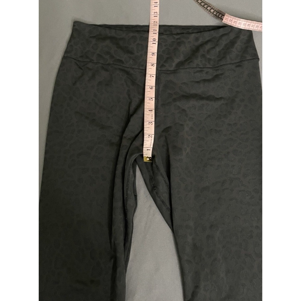 Nike Leggings Womens Large Black Glitter Animal Print High Rise Leopard Print - Picture 10 of 13